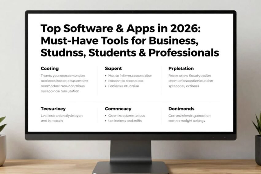 Top Software & Apps in 2026: Must-Have Tools for Business, Students & Professionals